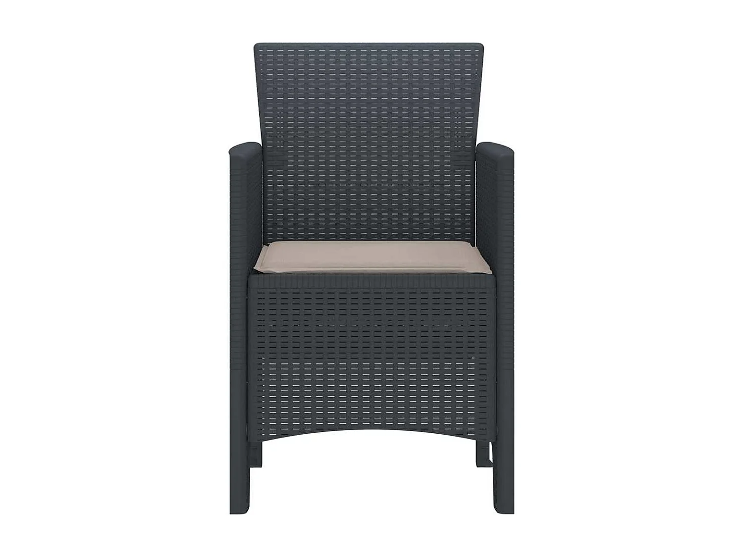 Silla de jardín 4 piezas Antracita 53 x 49 x 85 cm PP