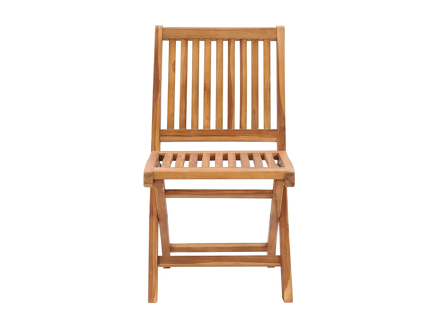 Chaises pliables de jardin avec coussins lot de 4 Teck solide