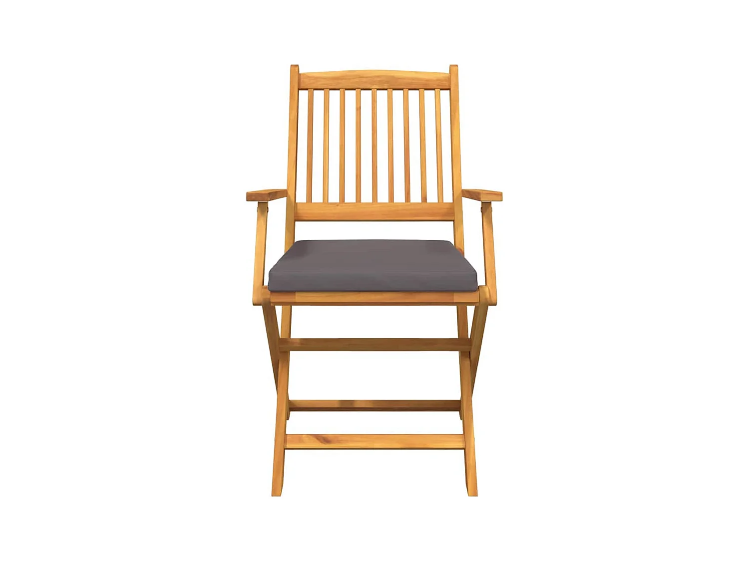 Vouwstoel 6 stuks Grijs 49 x 57,5 x 92 cm Massief acaciahout