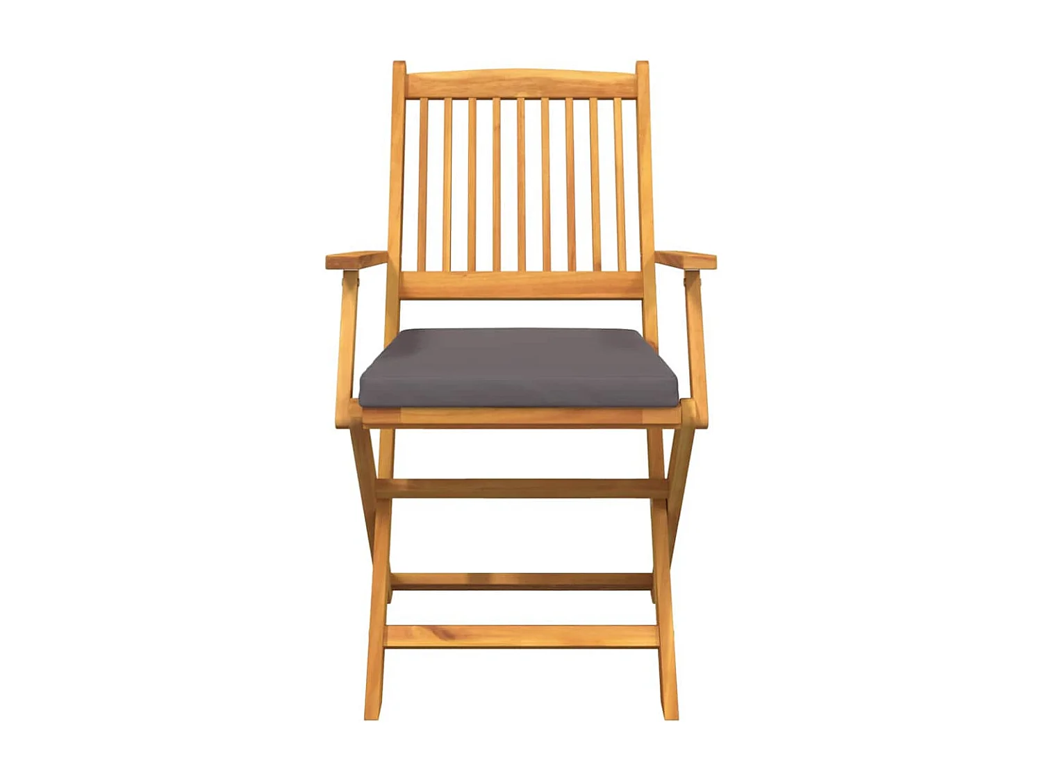 Vouwstoel 6 stuks Grijs 49 x 57,5 x 92 cm Massief acaciahout