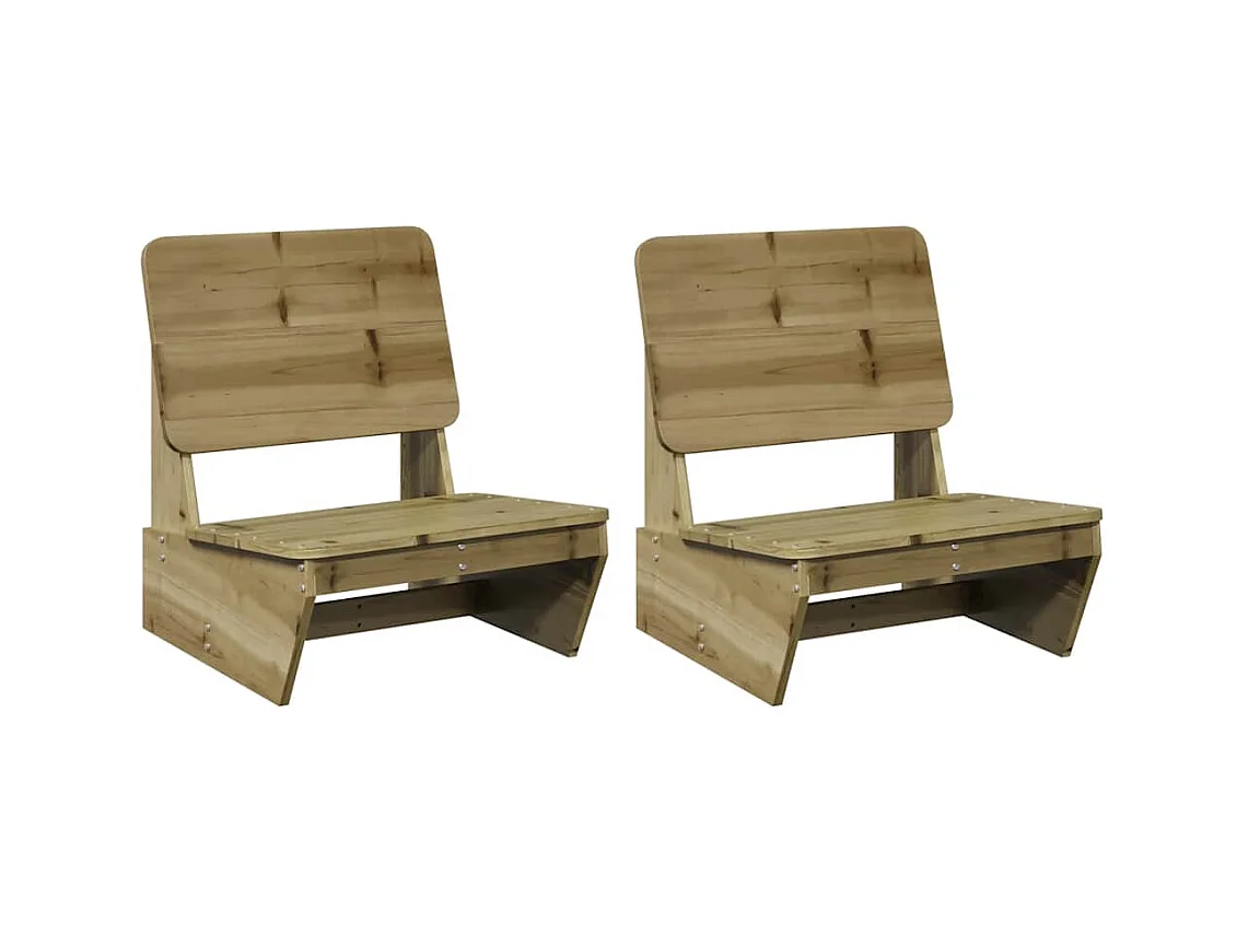Tuinstoelen set van 2 60x64x70,5 cm geïmpregneerd grenenhout