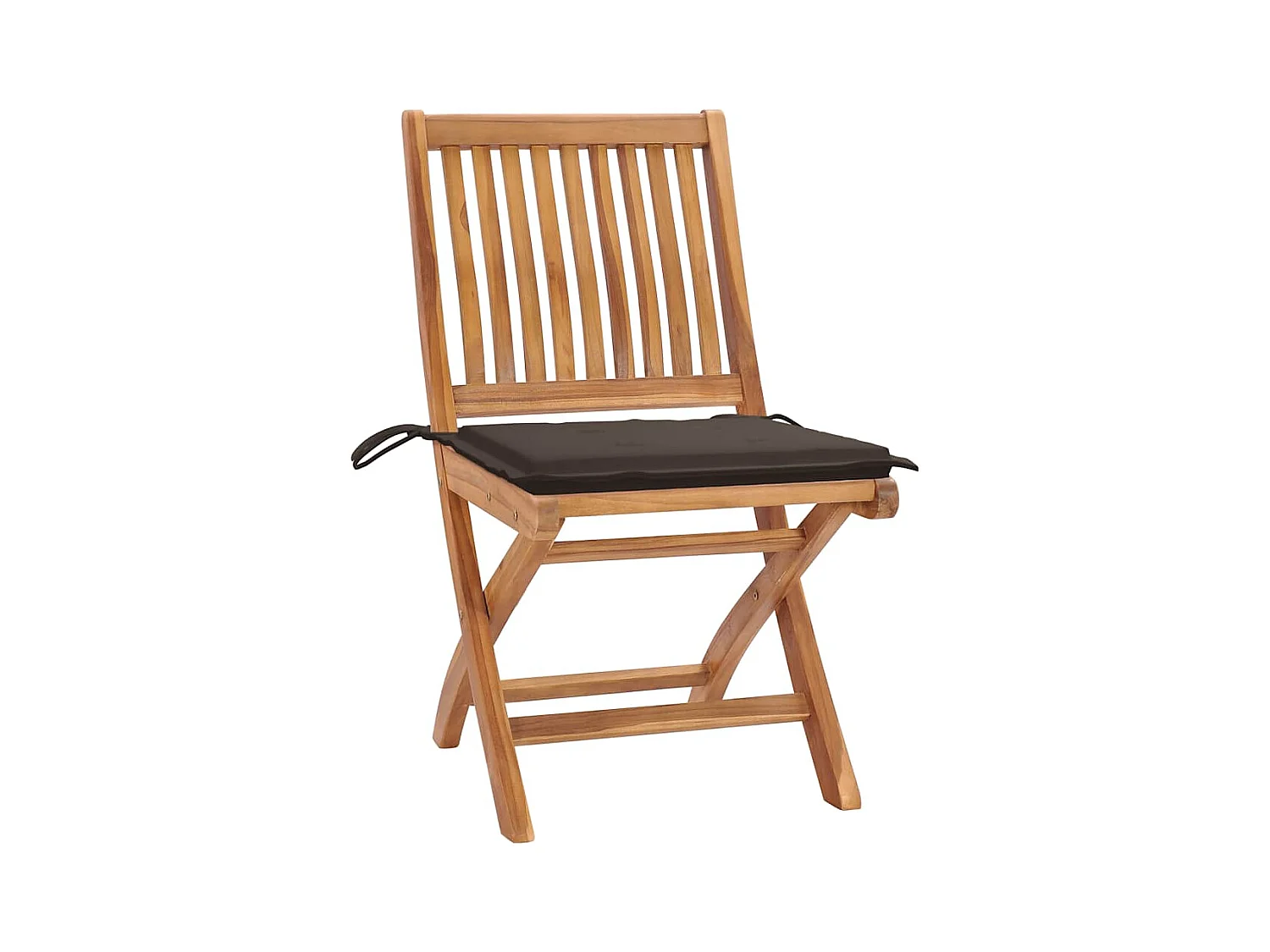 Opvouwbare tuinstoelen met kussens set van 4 massief teakhout