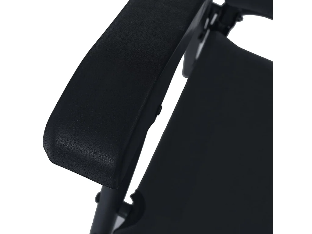 Set di 2 sedie da giardino pieghevoli in textilene nero