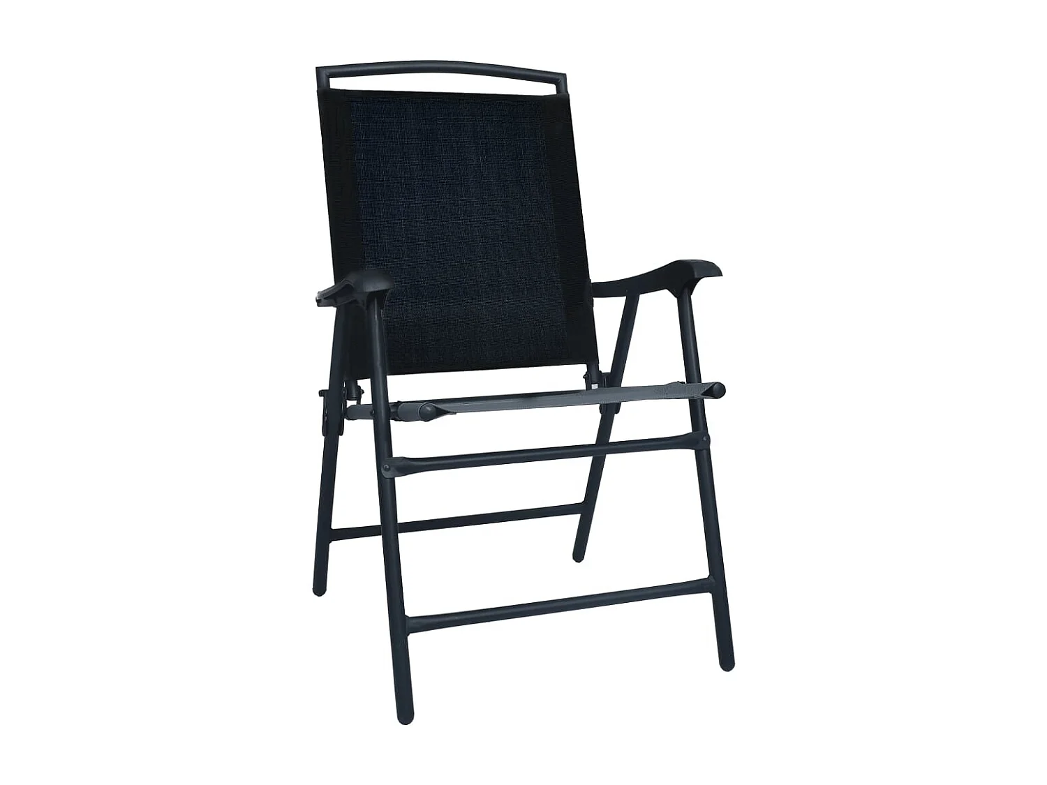 Chaises de jardin pliables lot de 2 Textilène Noir