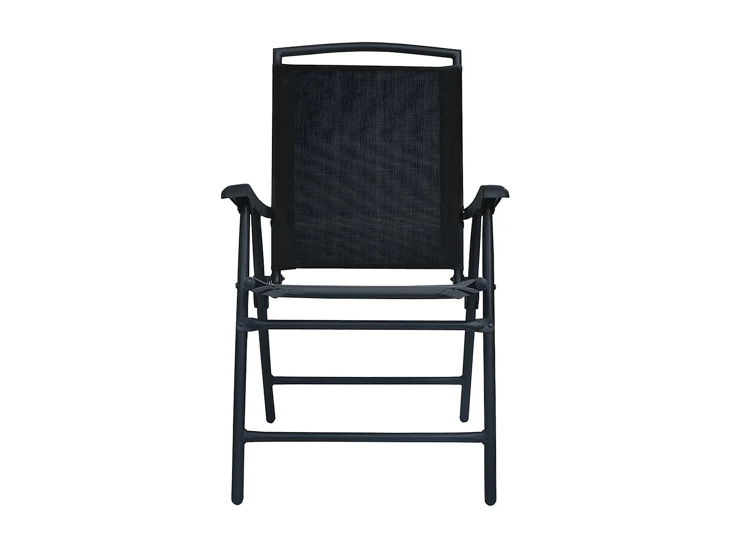 Chaises de jardin pliables lot de 2 Textilène Noir