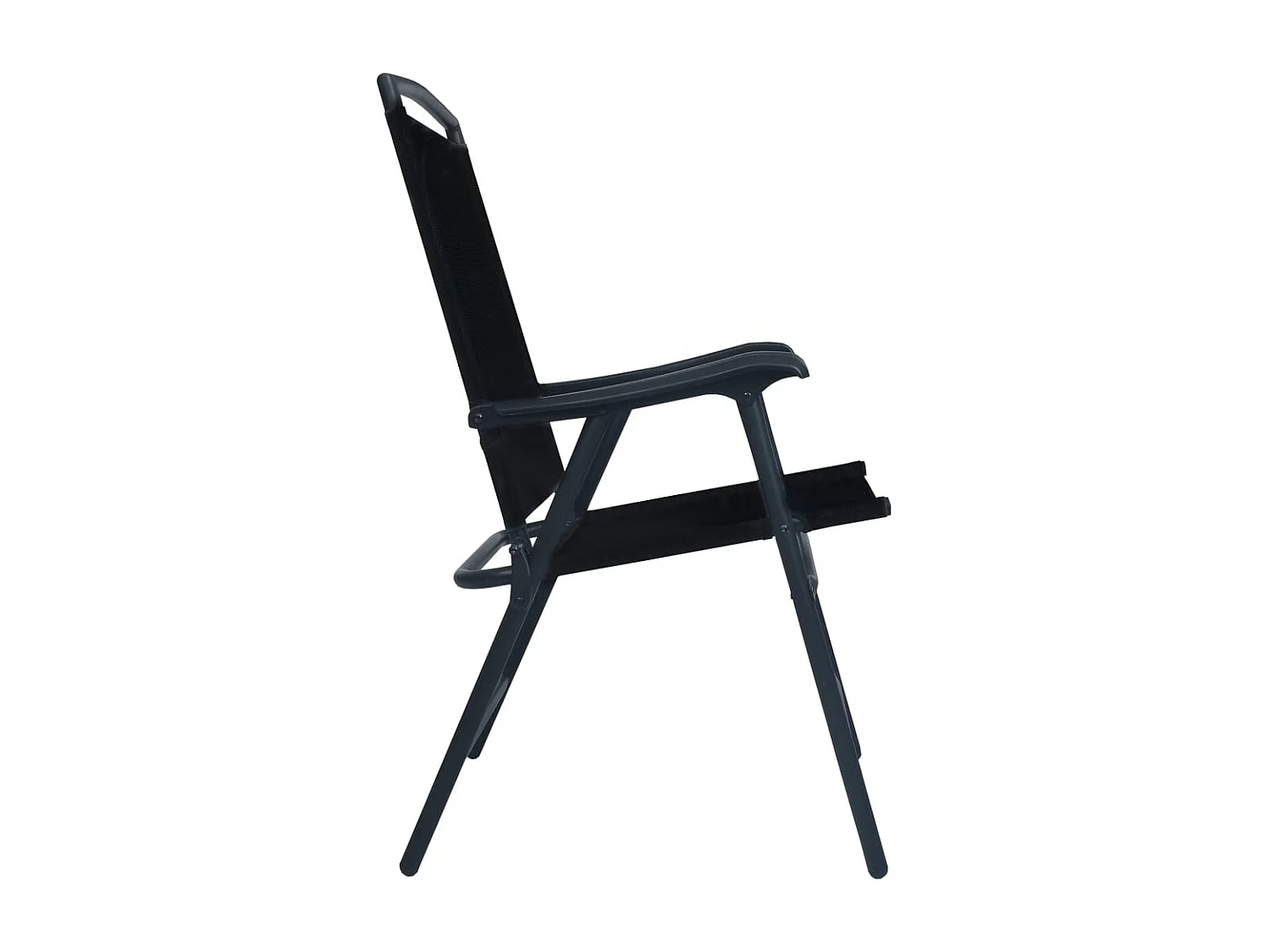 Chaises de jardin pliables lot de 2 Textilène Noir