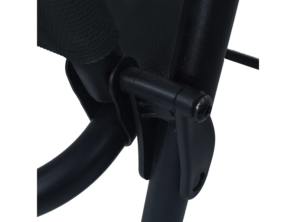 Chaises de jardin pliables lot de 2 Textilène Noir