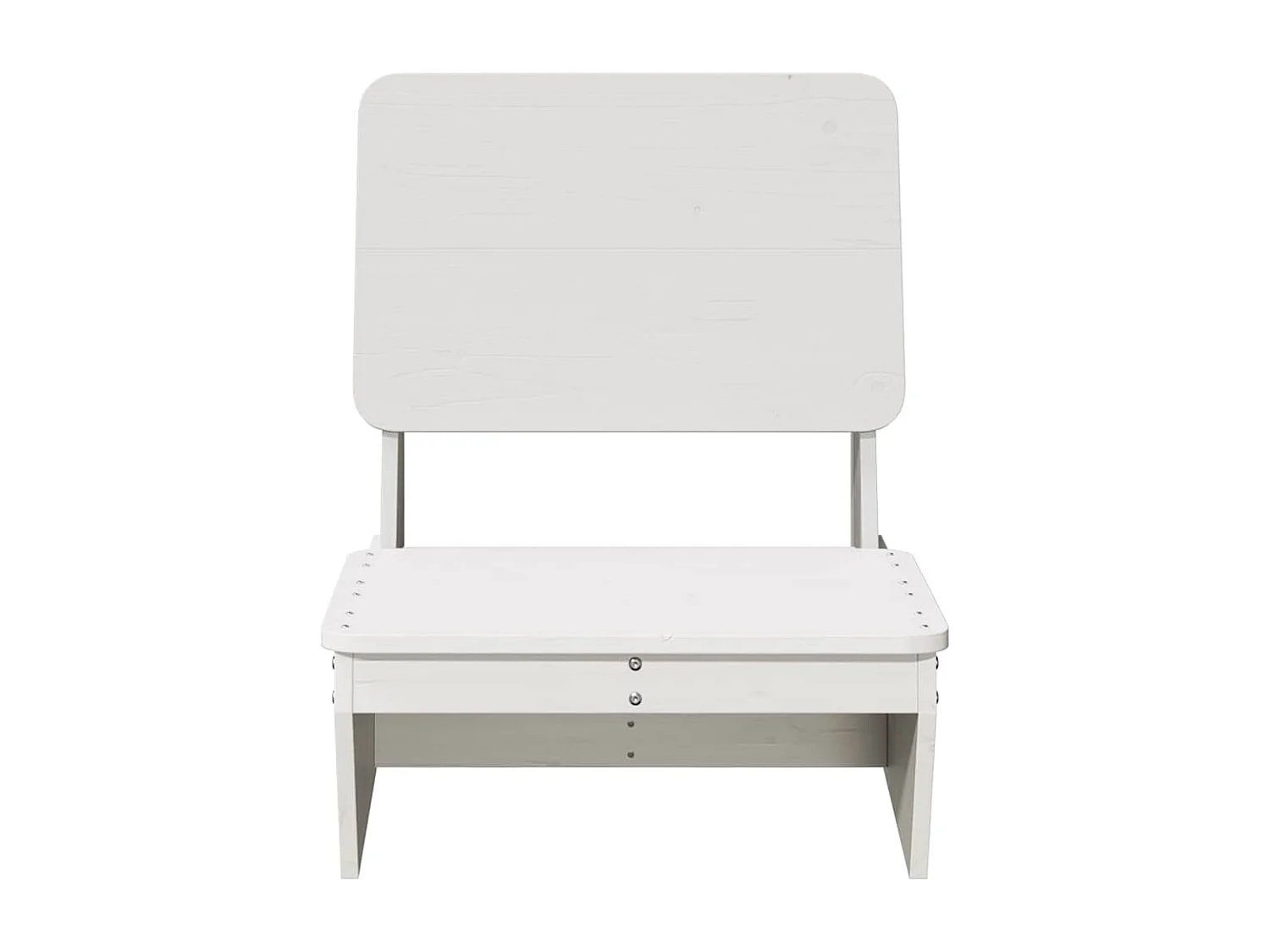 Chaises de jardin lot de 2 blanc 60x64x70,5 cm bois massif pin