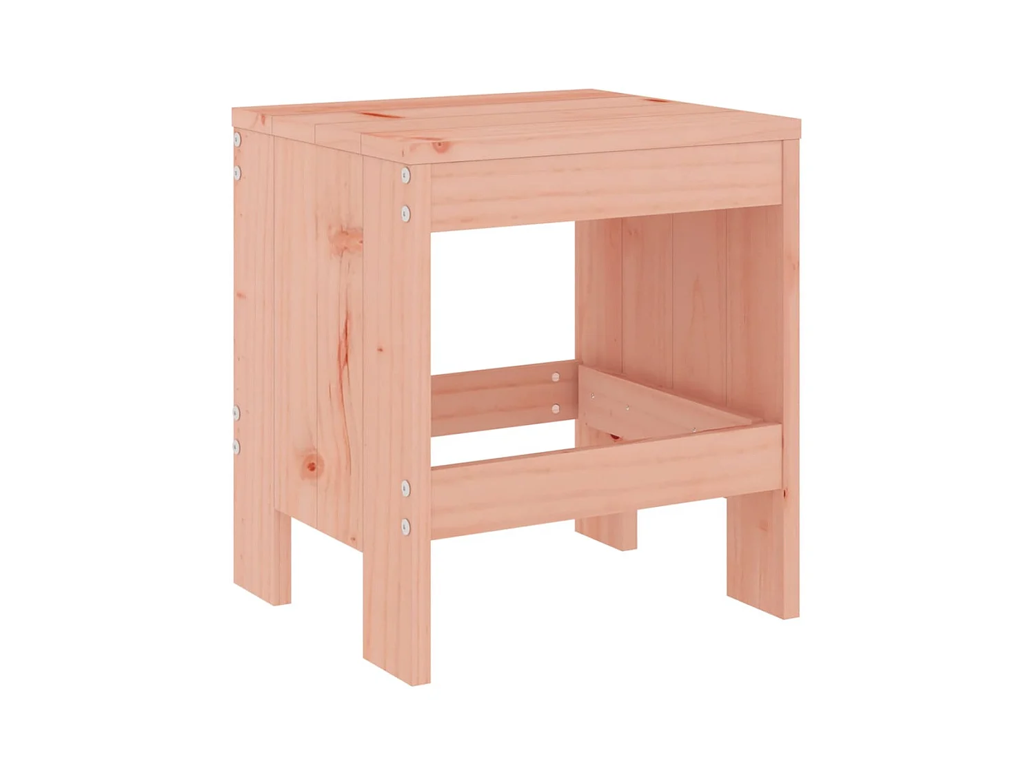 Set di 2 sgabelli da giardino 40x36x45 cm in legno massello di Douglas