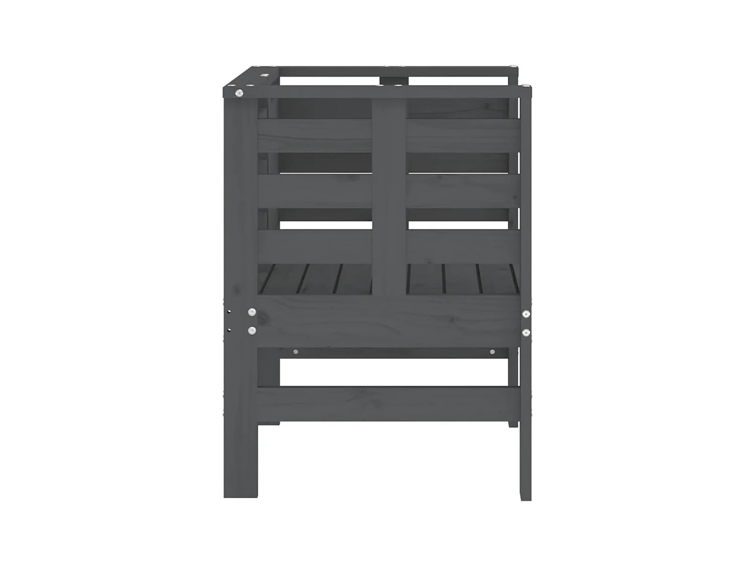 Chaises de jardin lot de 2 gris 61,5x53x71cm bois de pin massif