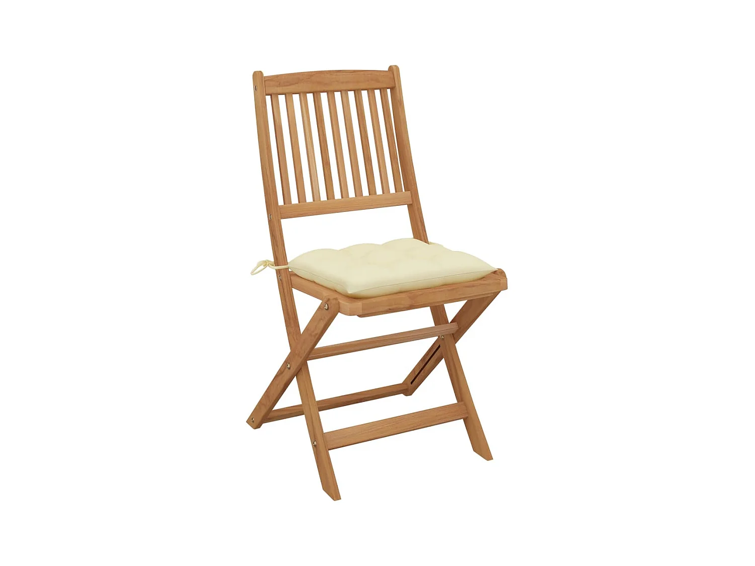 Chaises pliables de jardin lot de 8 avec coussins Bois d'acacia