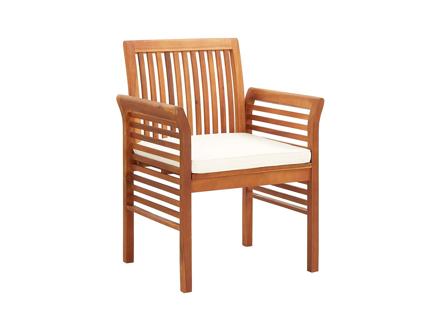 Tuinstoelen en kussens set van 2 massief acacia