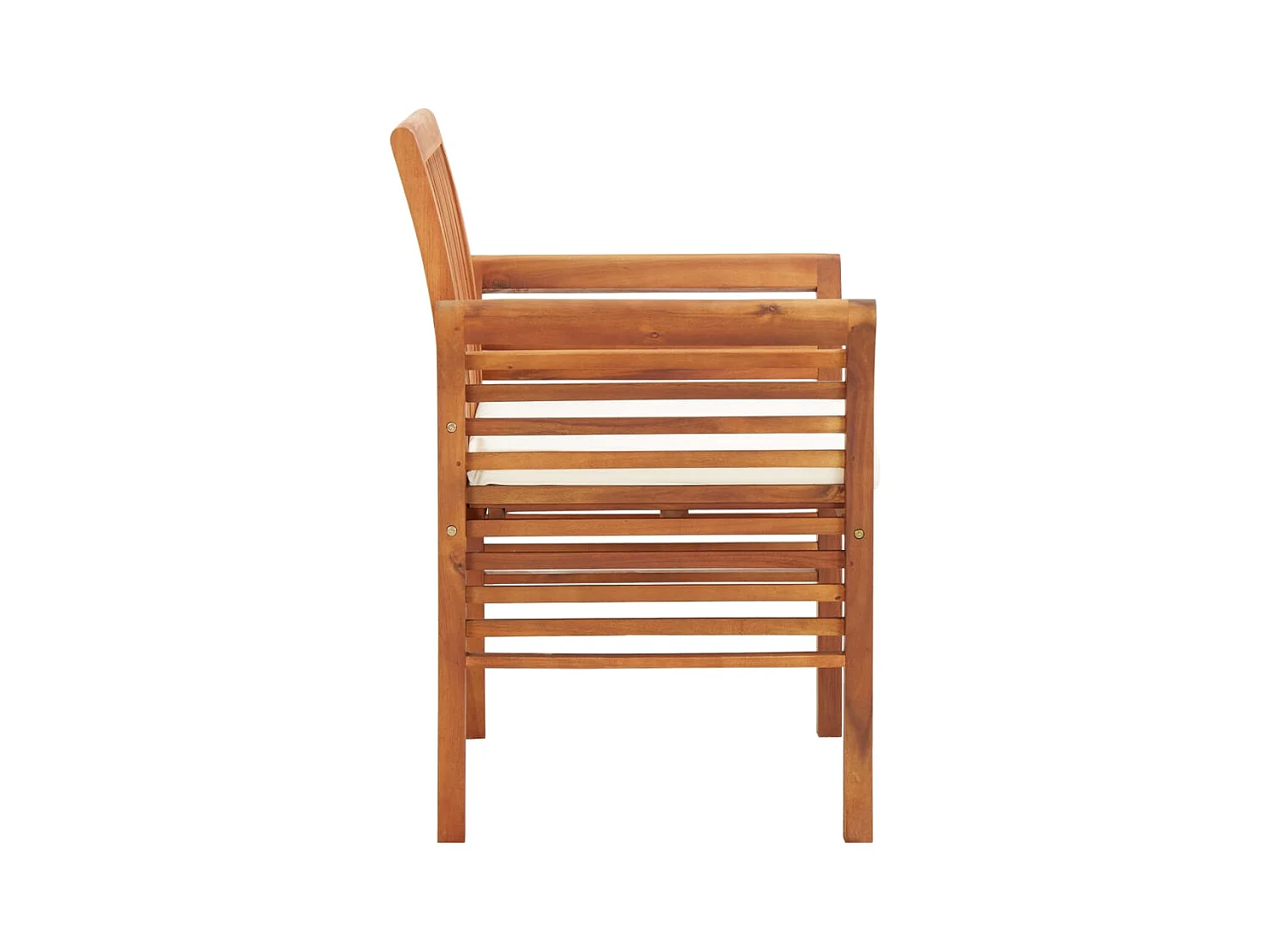 Tuinstoelen en kussens set van 2 massief acacia