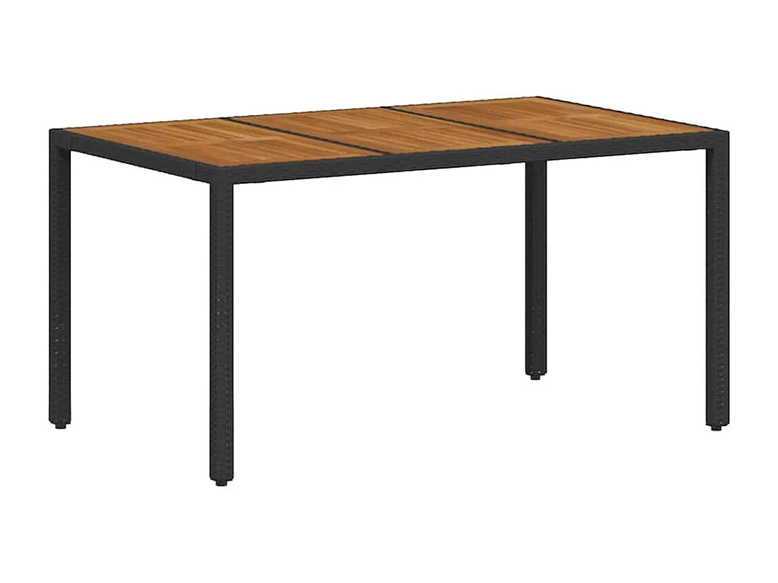 Ensemble de salle à manger pour jardin 5 pcs Noir, Bois