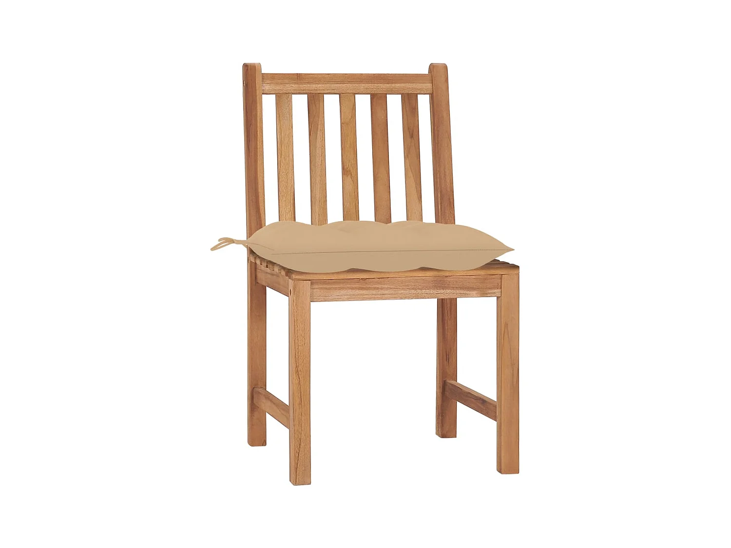 Chaises de jardin lot de 2 avec coussins Bois de teck massif