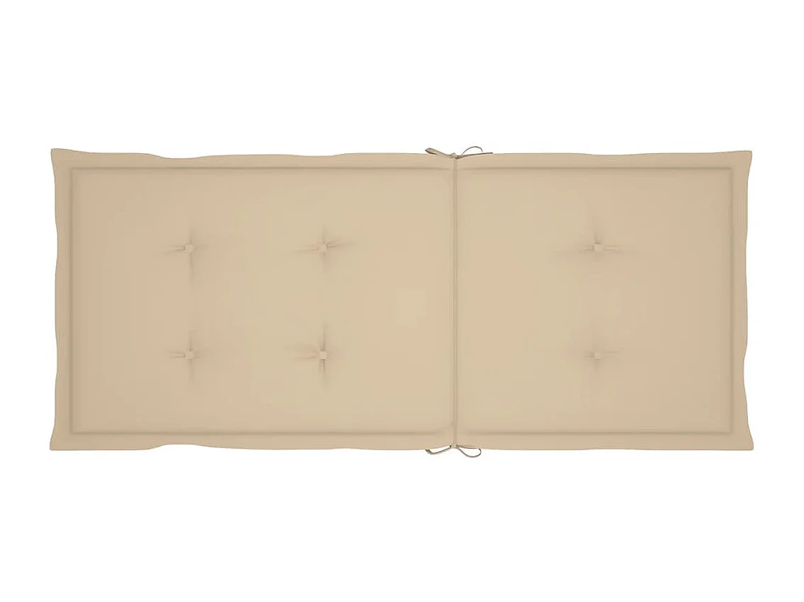 Chaises inclinables de jardin et coussins lot de 8 Teck solide