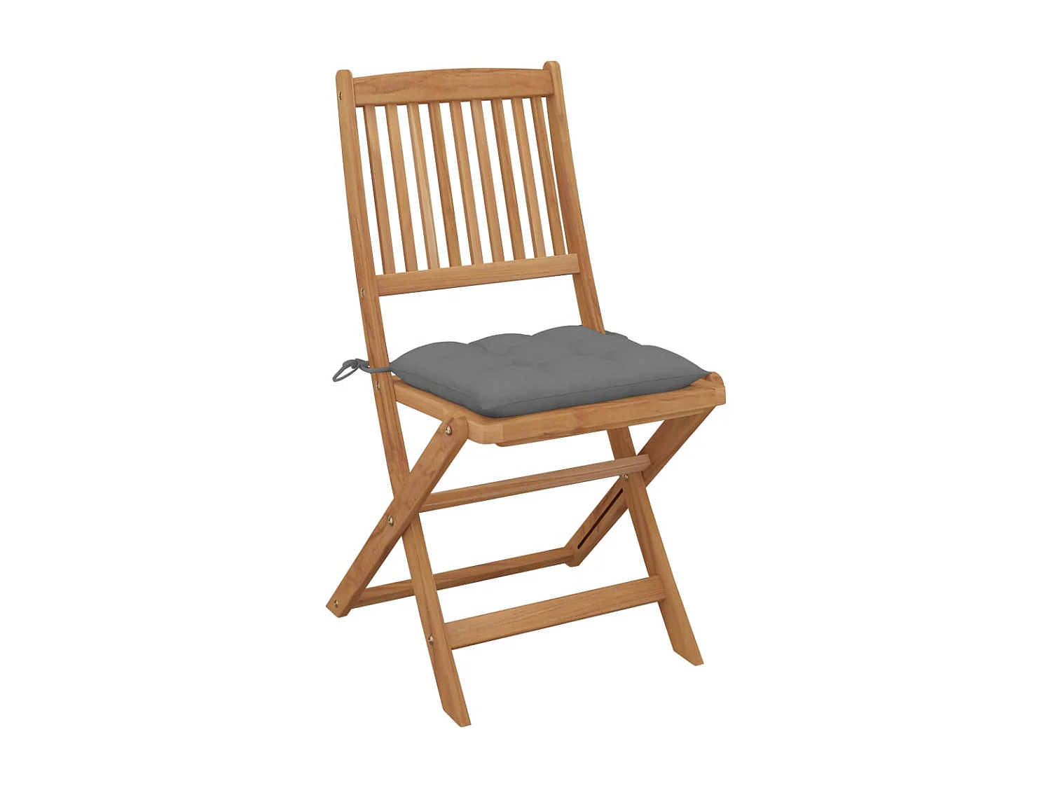 Set van 4 opvouwbare tuinstoelen met kussens Acaciahout