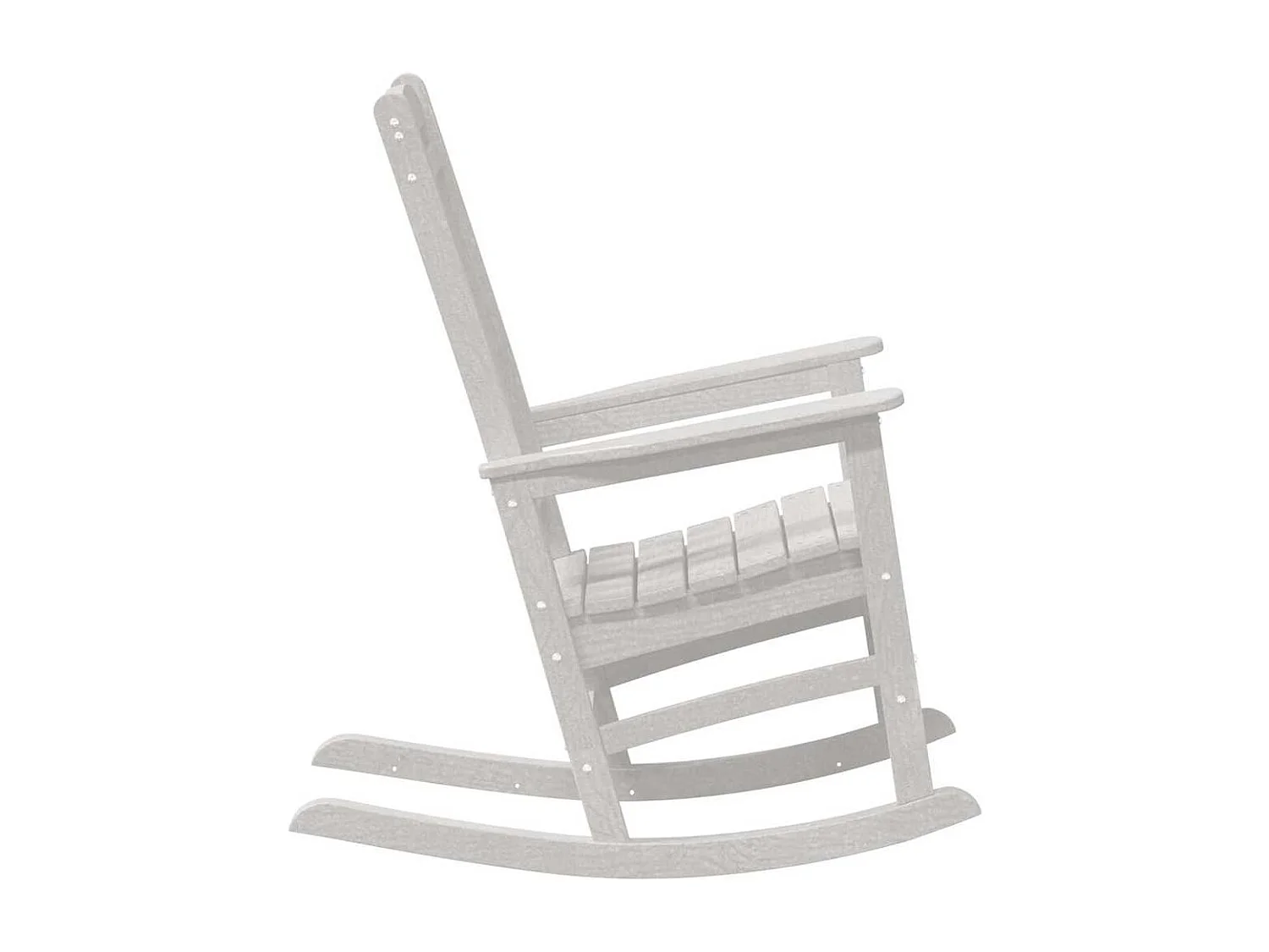 Chaise Berçante de Jardin Blanc 70 x 92 x 108 cm Plastique