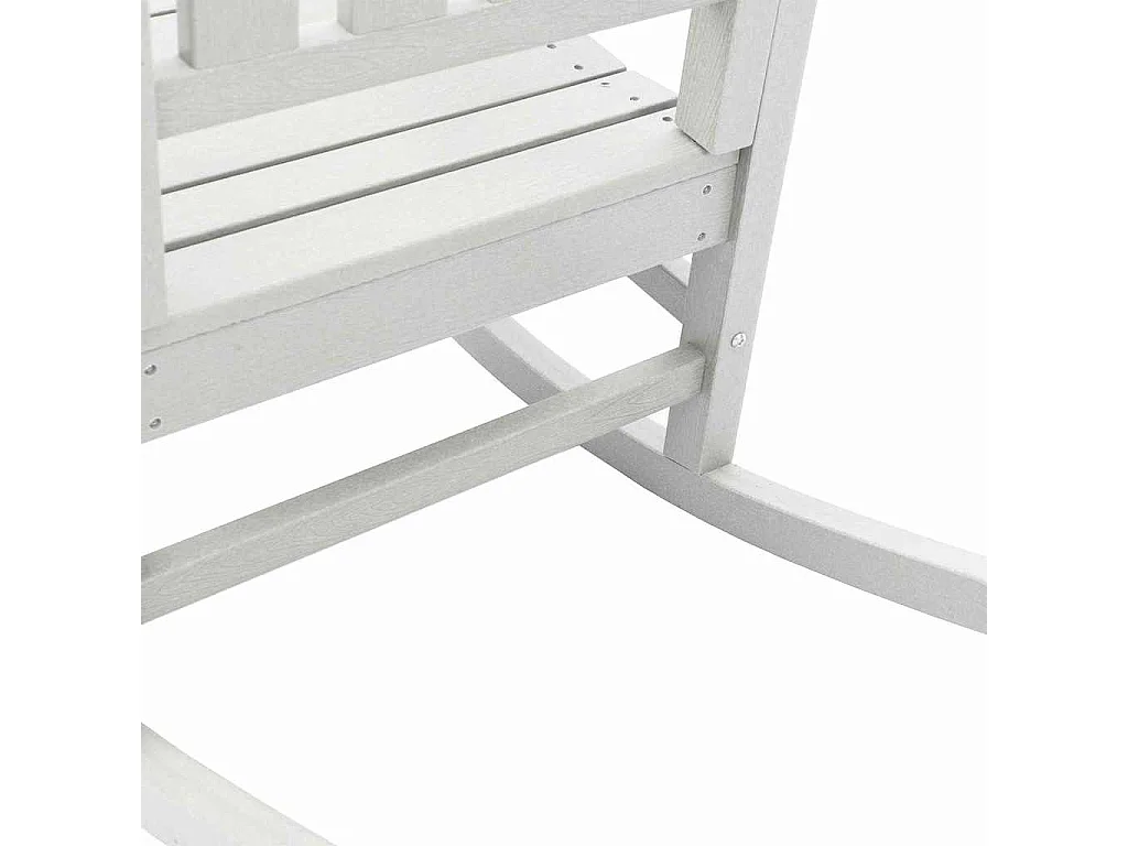 Weißer Gartenschaukelstuhl 70 x 92 x 108 cm Kunststoff