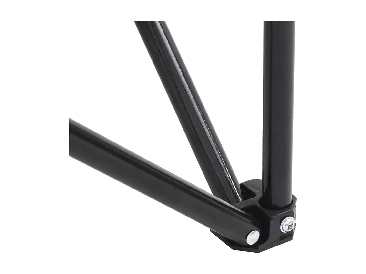 Juego de 2 sillas de camping con bolsillo plegable, color negro