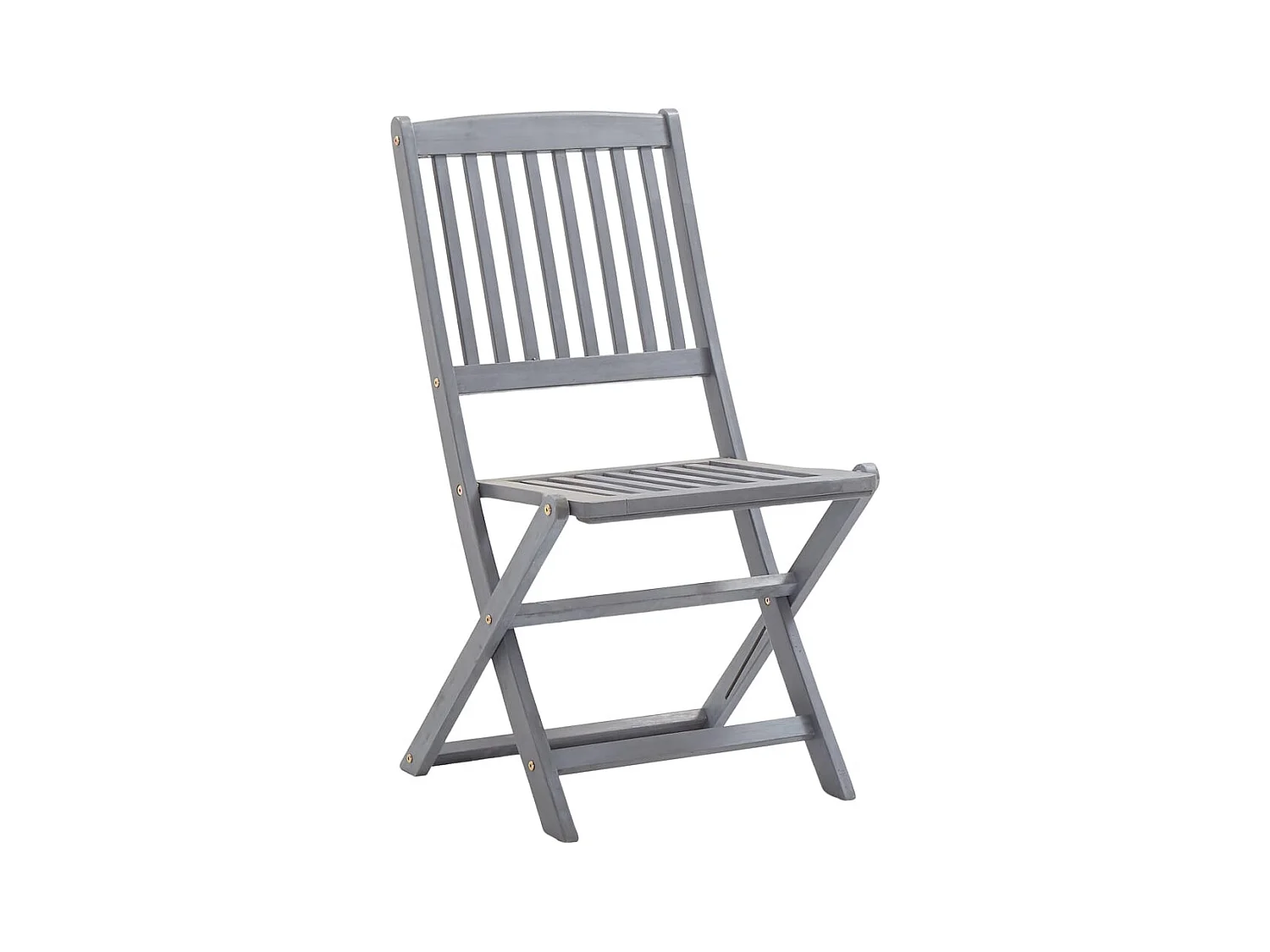 Set van 8 klapstoelen voor buiten met kussens van acaciahout