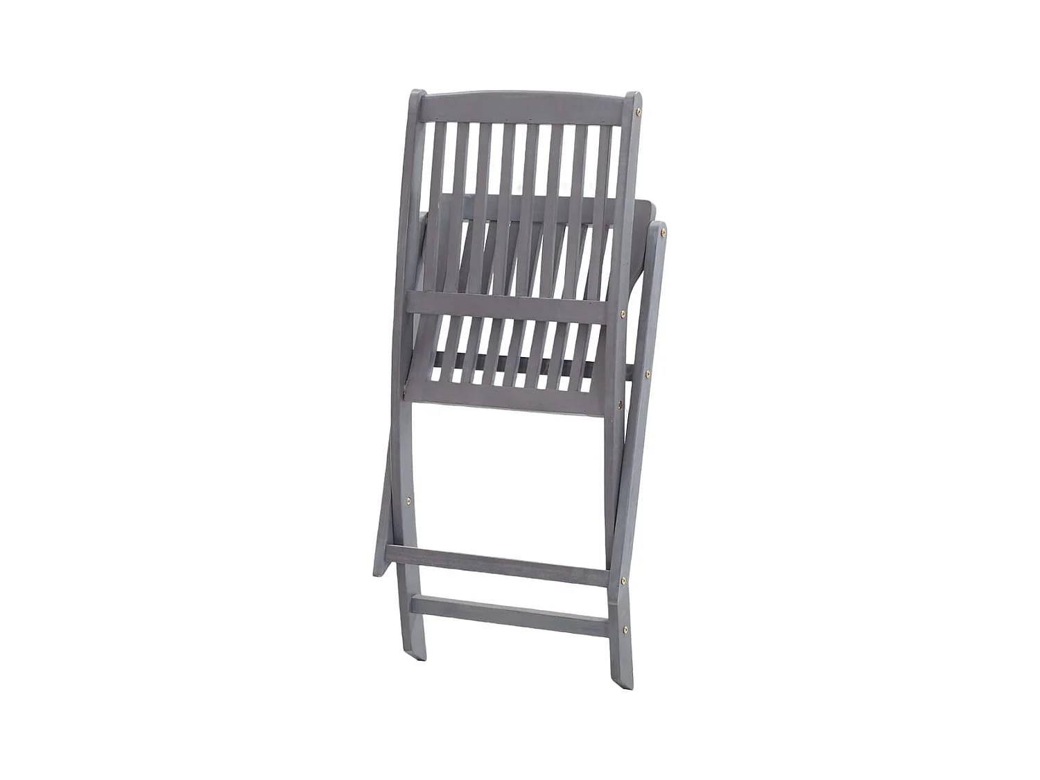 Set van 8 klapstoelen voor buiten met kussens van acaciahout