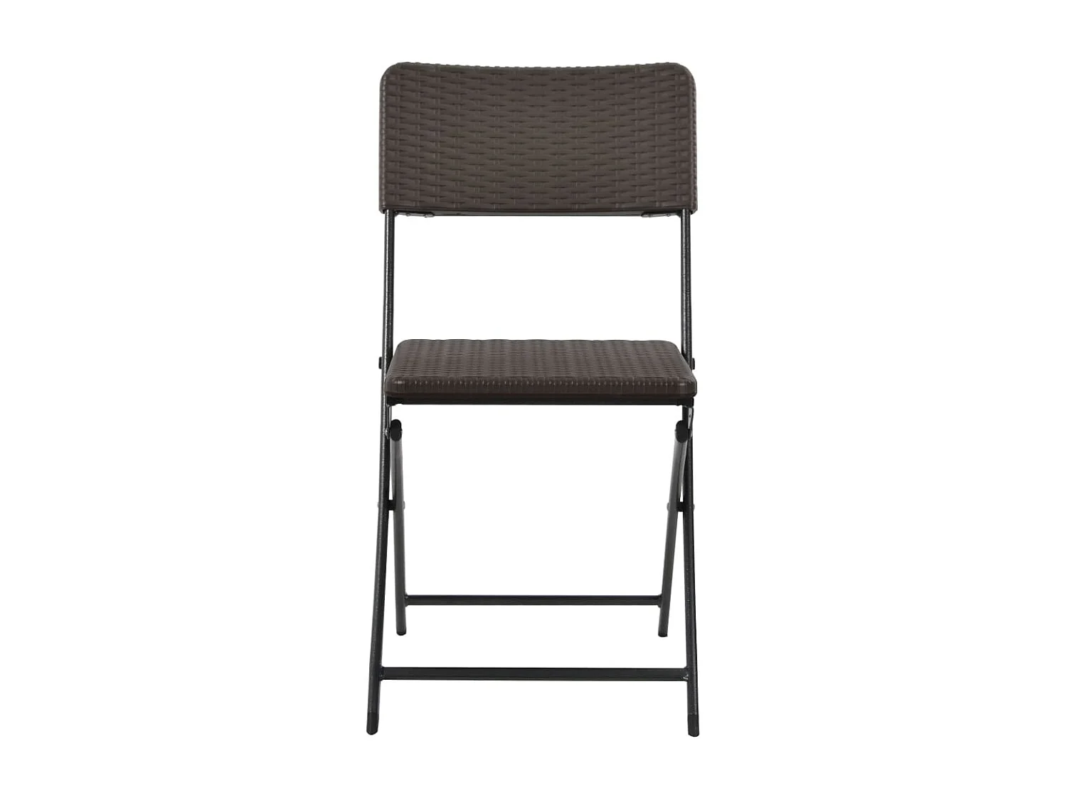 Chaises pliables de jardin lot de 4 PEHD et acier