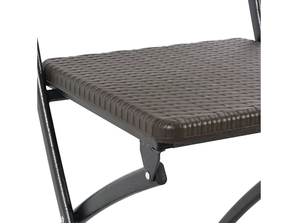 Chaises pliables de jardin lot de 4 PEHD et acier