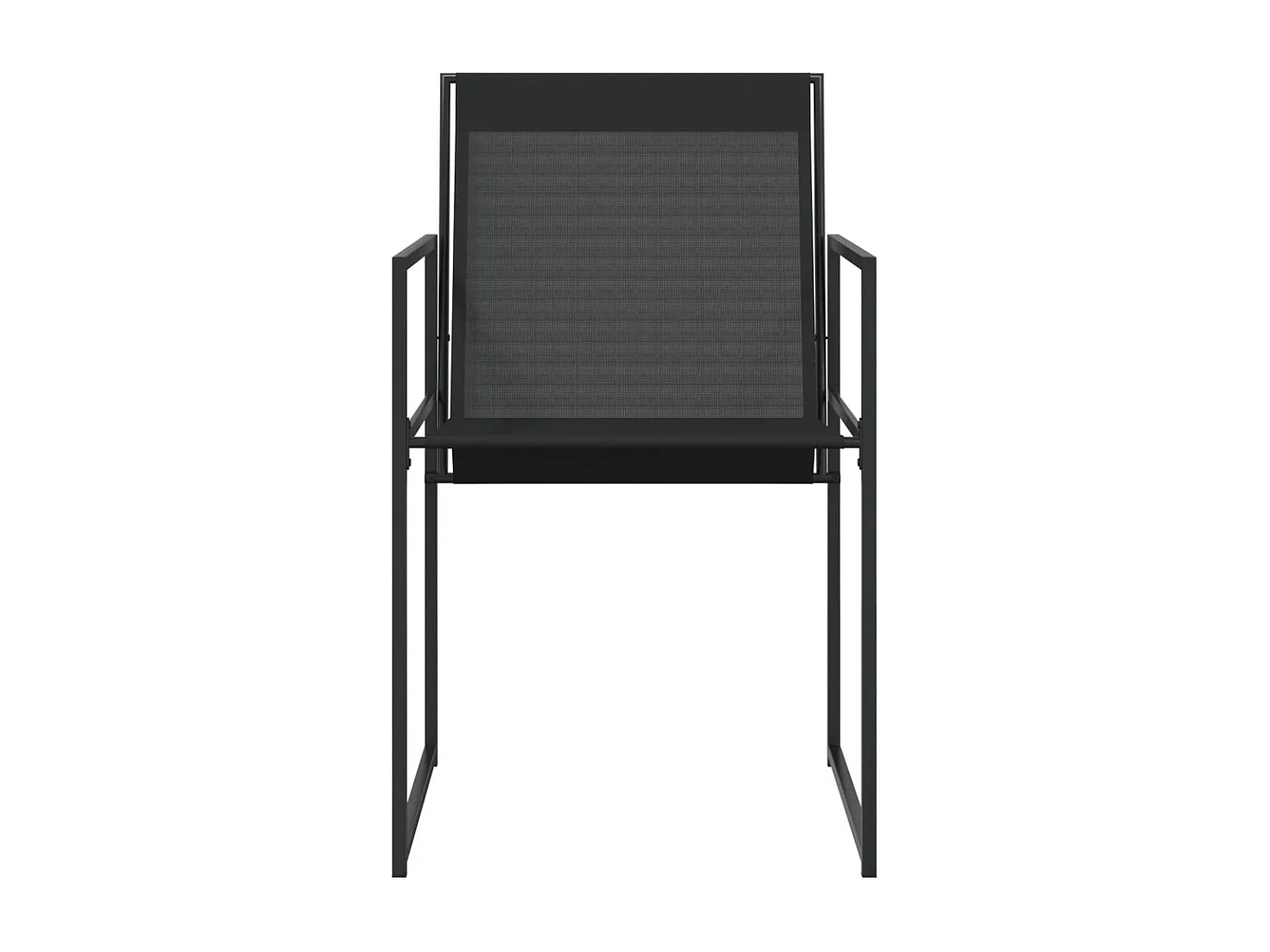 Chaises de jardin 4 pcs noir acier et textilène