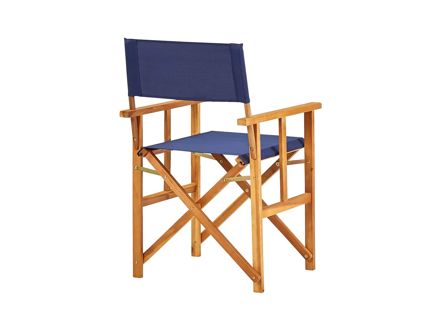 Regisseursstoel in massief blauw acaciahout