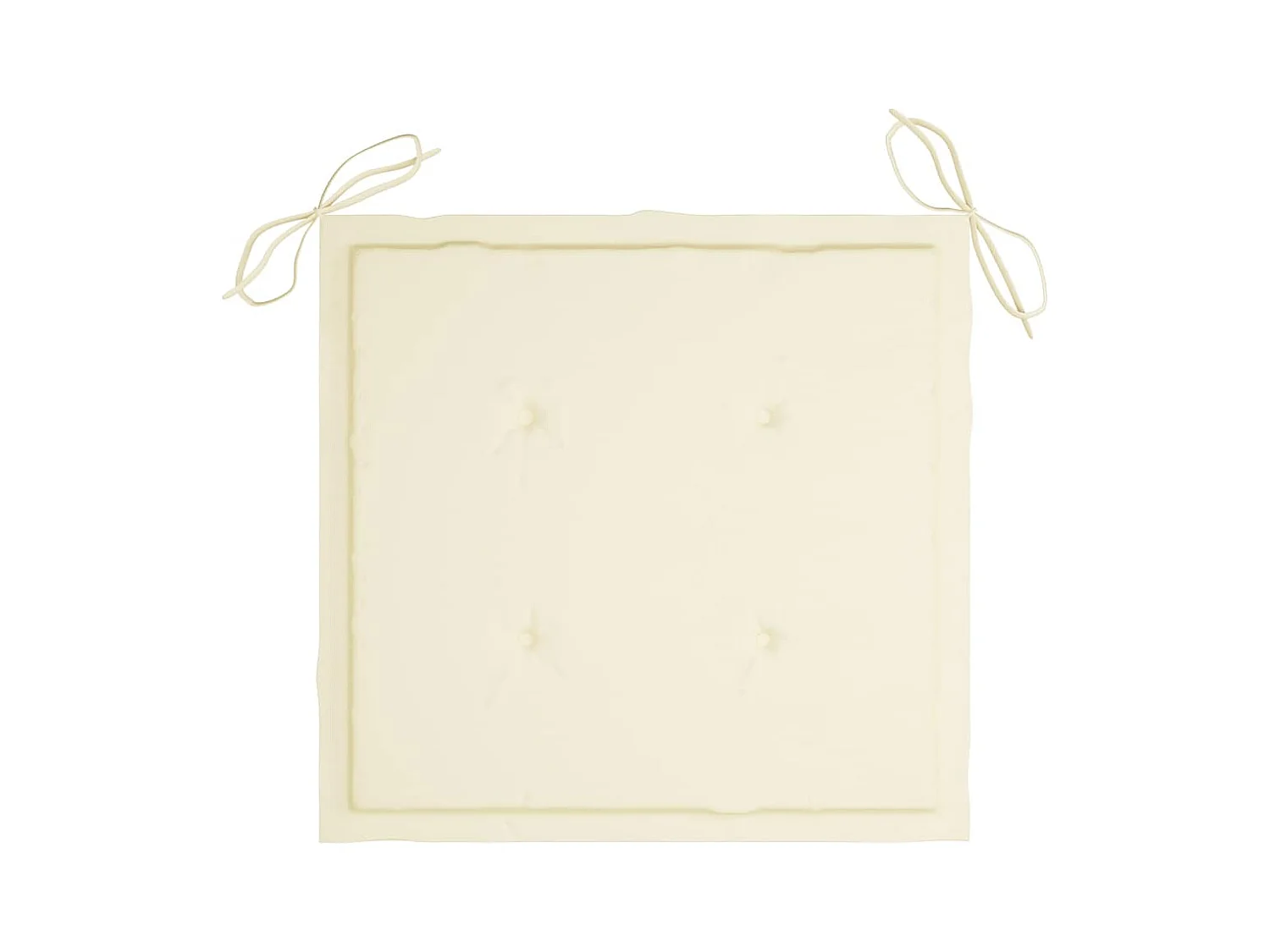 Chaises de jardin et coussins crème lot de 6 Bois teck massif