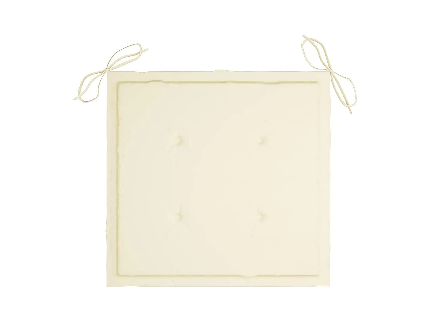 Chaises de jardin et coussins crème lot de 6 Bois teck massif