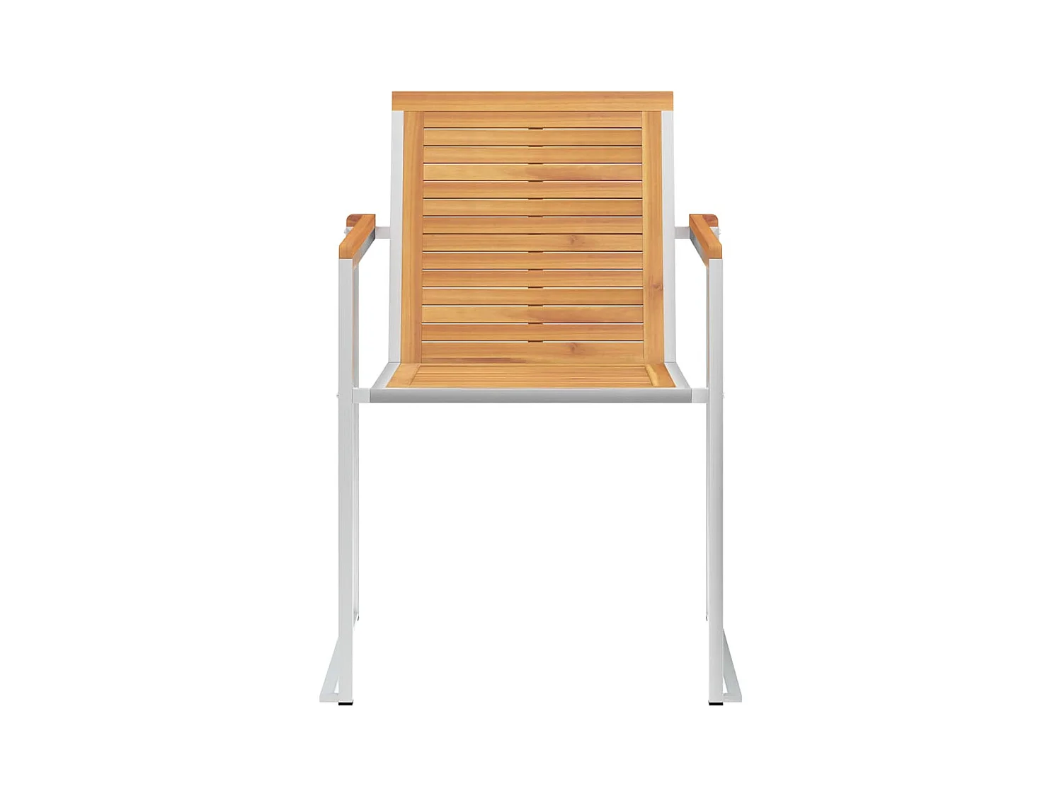 Chaises de jardin avec coussins lot de 2 Teck solide et acier