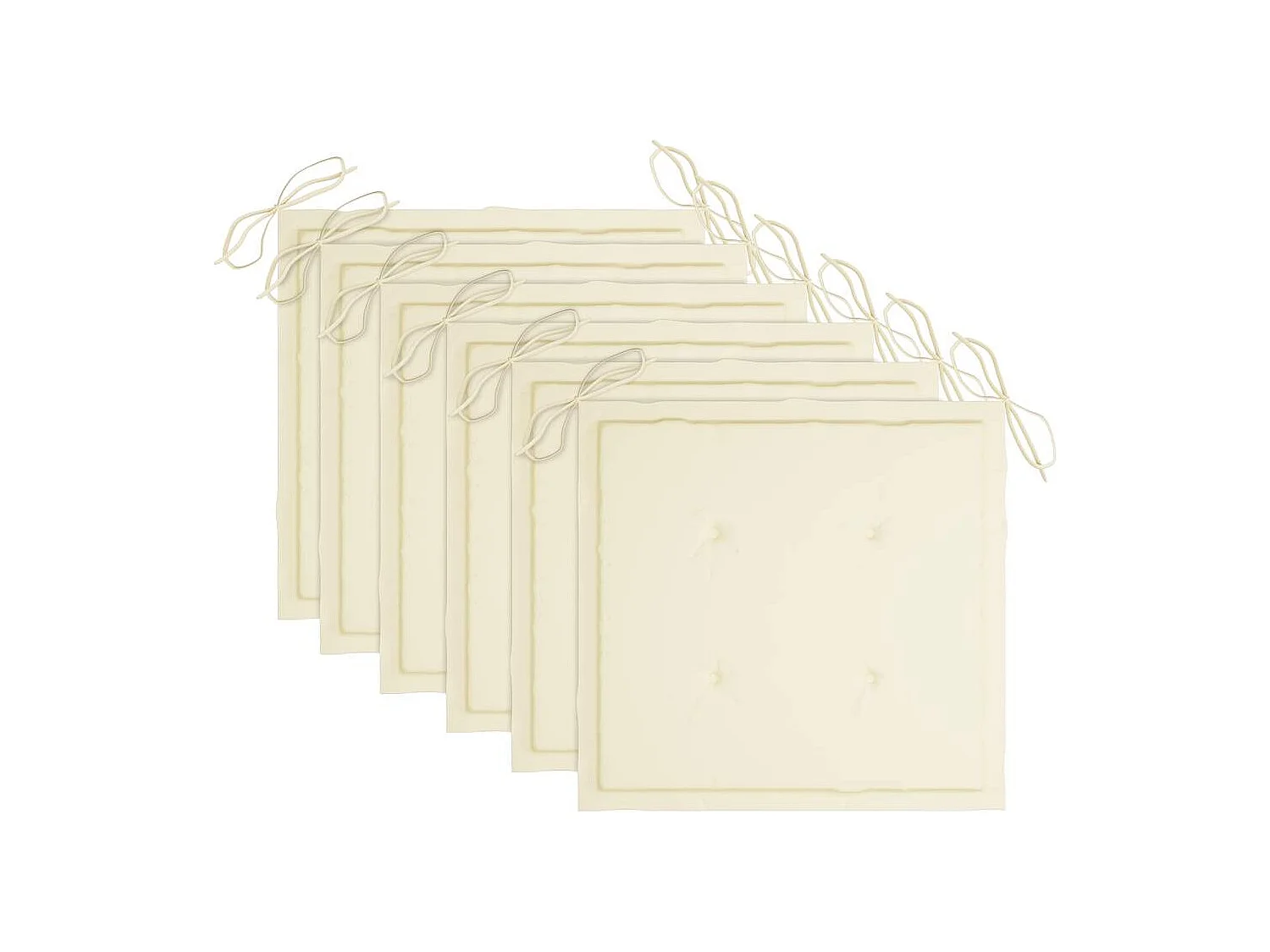 Conjunto de 6 sillas de jardín plegables con cojines de madera de acacia