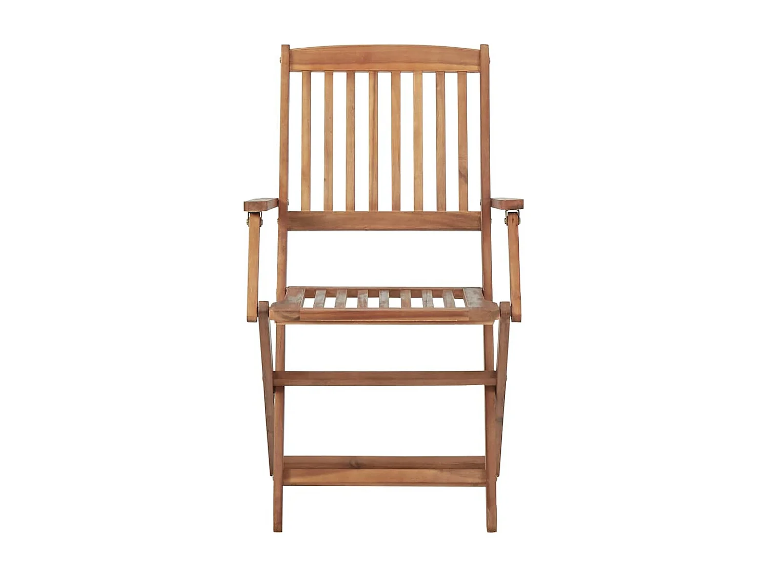 Conjunto de 6 sillas de jardín plegables con cojines de madera de acacia