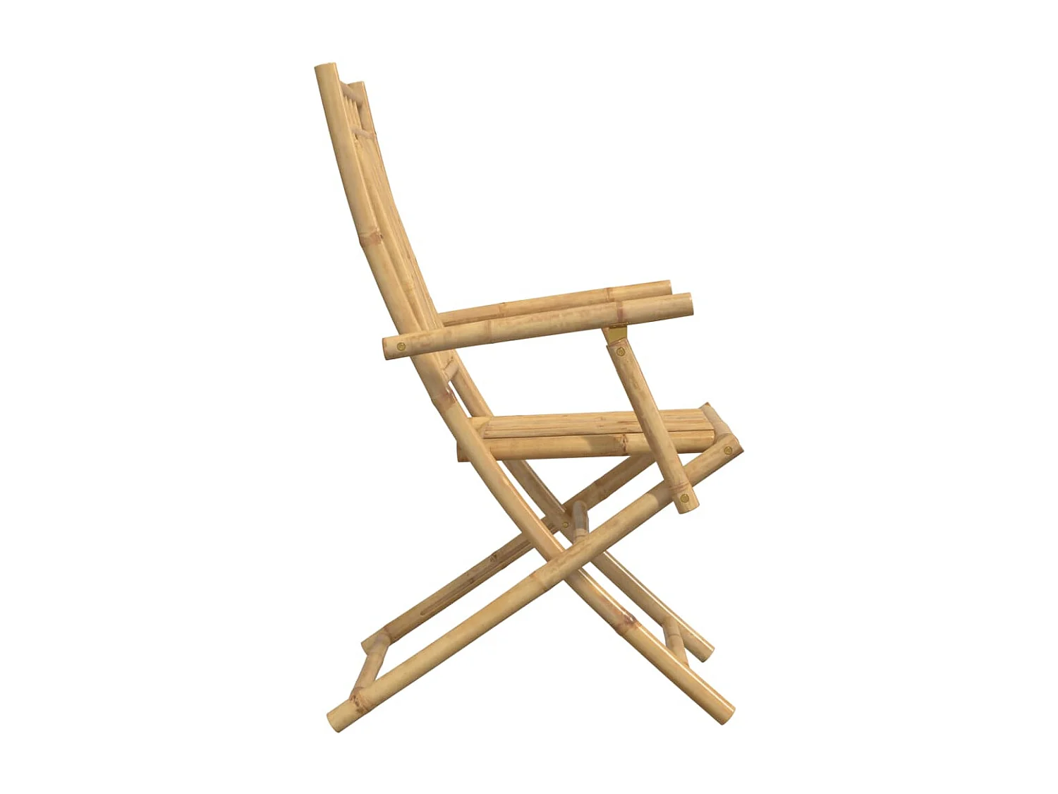 Juego de 6 sillas de jardín plegables de bambú 53x66x99 cm