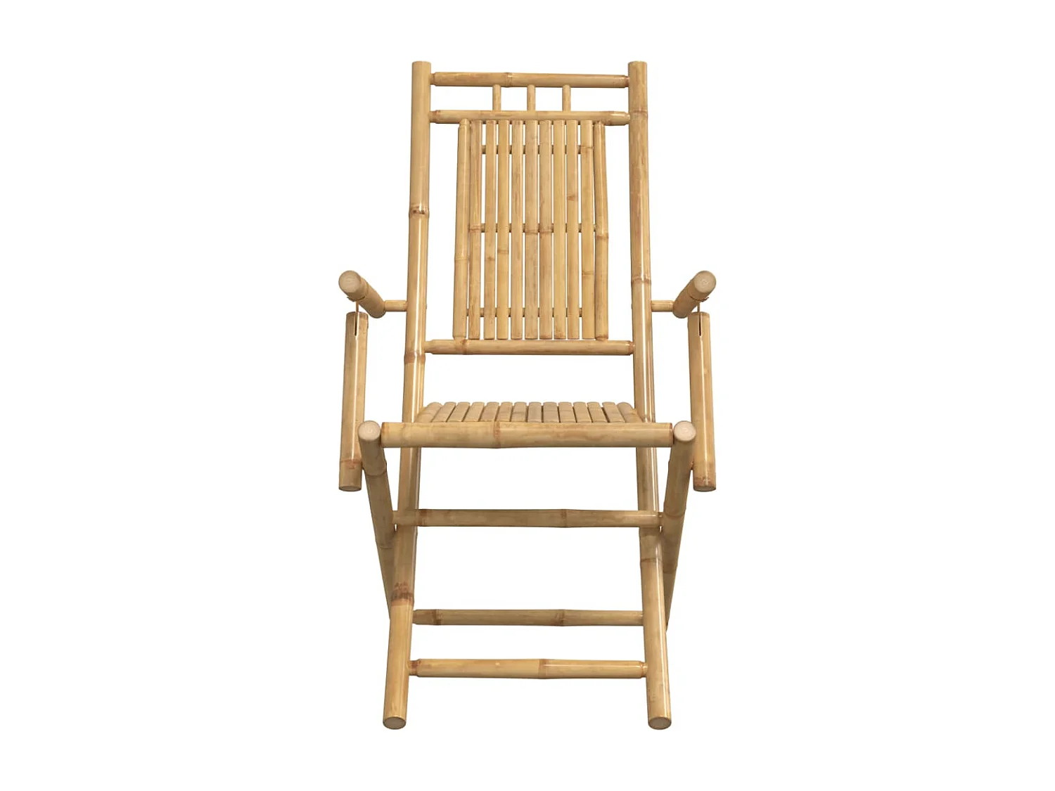 Set di 6 sedie pieghevoli da giardino in bambù 53x66x99 cm