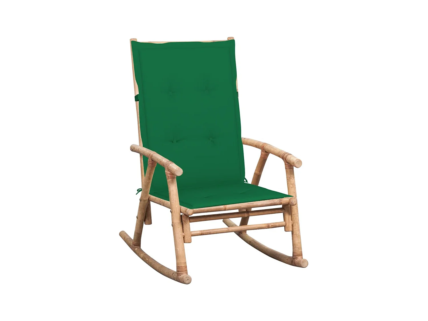 Chaise à bascule avec coussin bambou