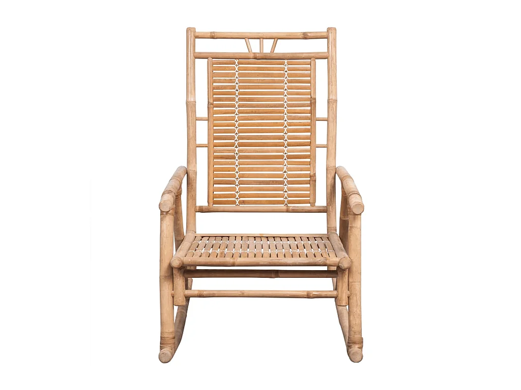 Chaise à bascule avec coussin bambou