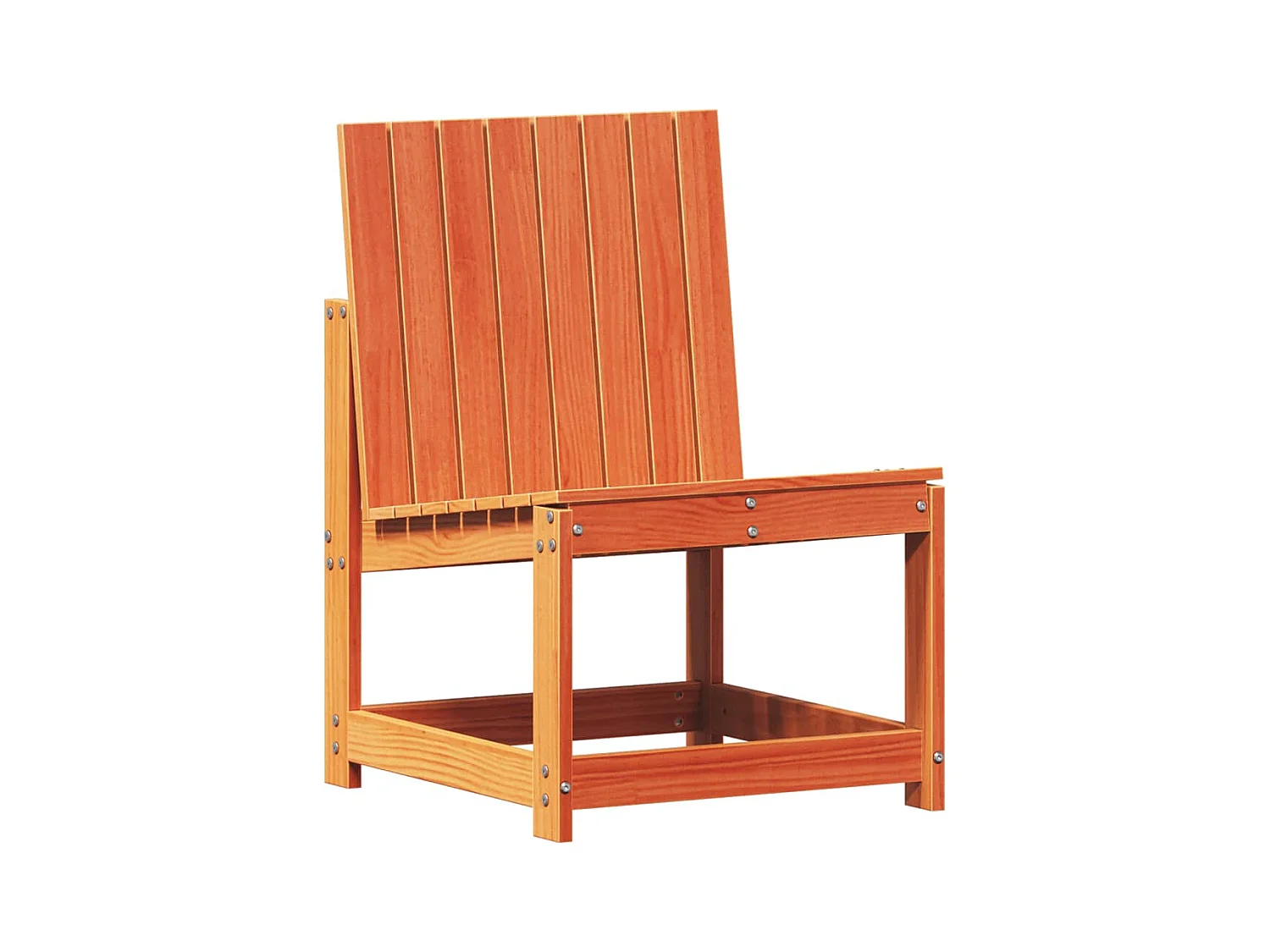 3-delige tuinmeubelset, bruine was, massief grenenhout