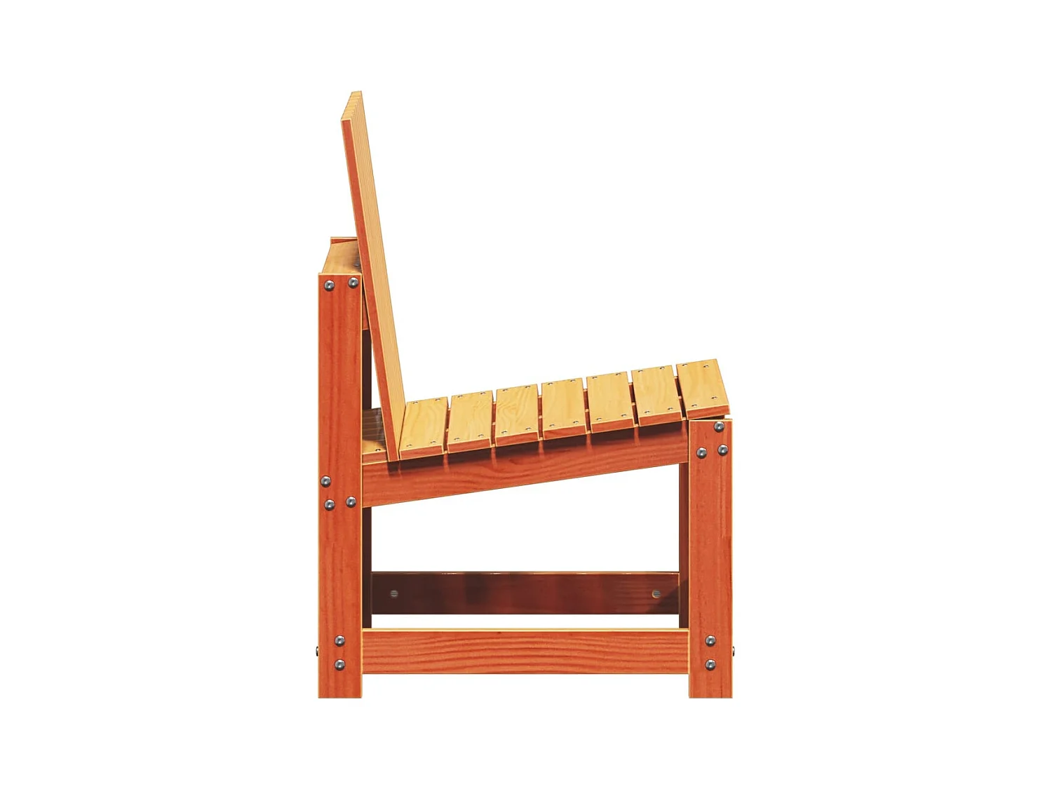 3-delige tuinmeubelset, bruine was, massief grenenhout