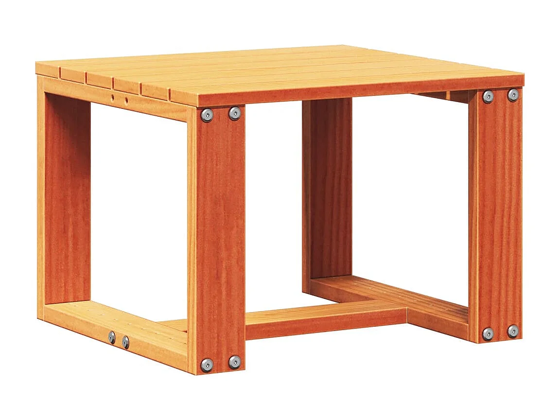 3-delige tuinmeubelset, bruine was, massief grenenhout