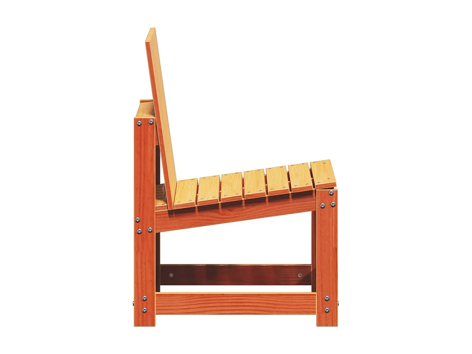 Conjunto de muebles de jardín de 3 piezas, cera marrón, madera maciza de pino