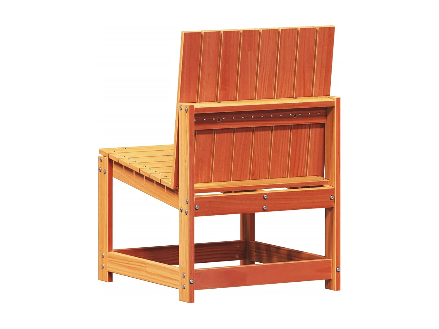 Conjunto de muebles de jardín de 3 piezas, cera marrón, madera maciza de pino