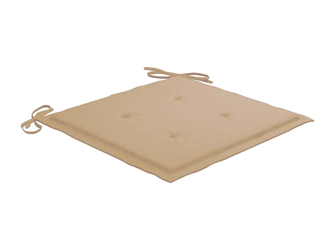 Chaises de jardin avec coussins lot de 2 Teck solide et acier