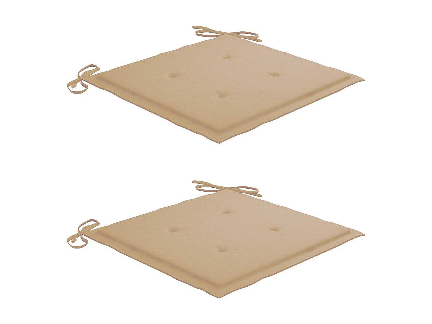 Chaises de jardin avec coussins lot de 2 Teck solide et acier