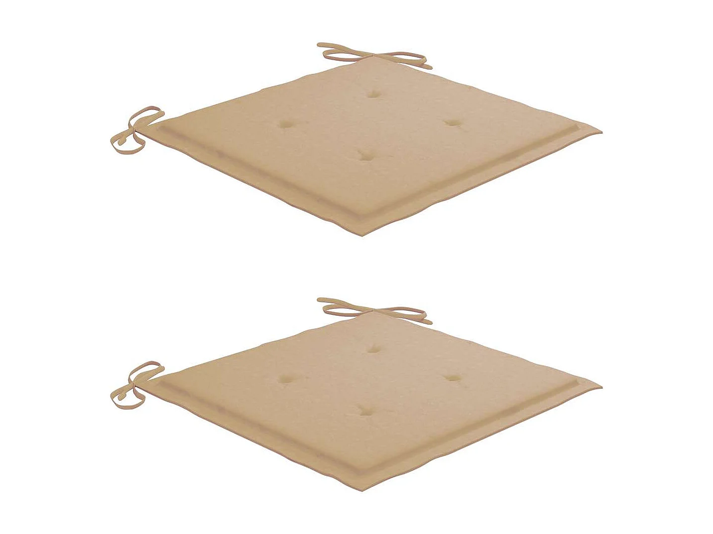 Chaises de jardin avec coussins lot de 2 Acacia solide et acier