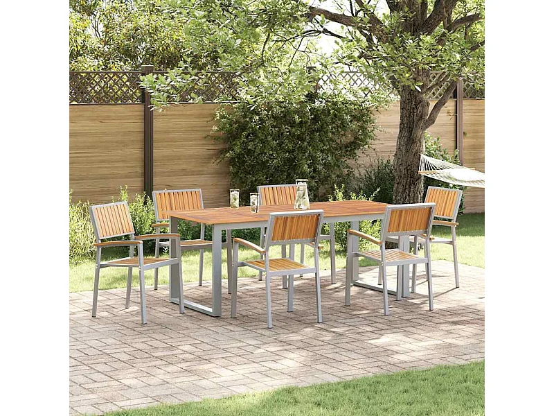 Chaise de jardin 6 pcs Marron 56 x 57 x 87 cm