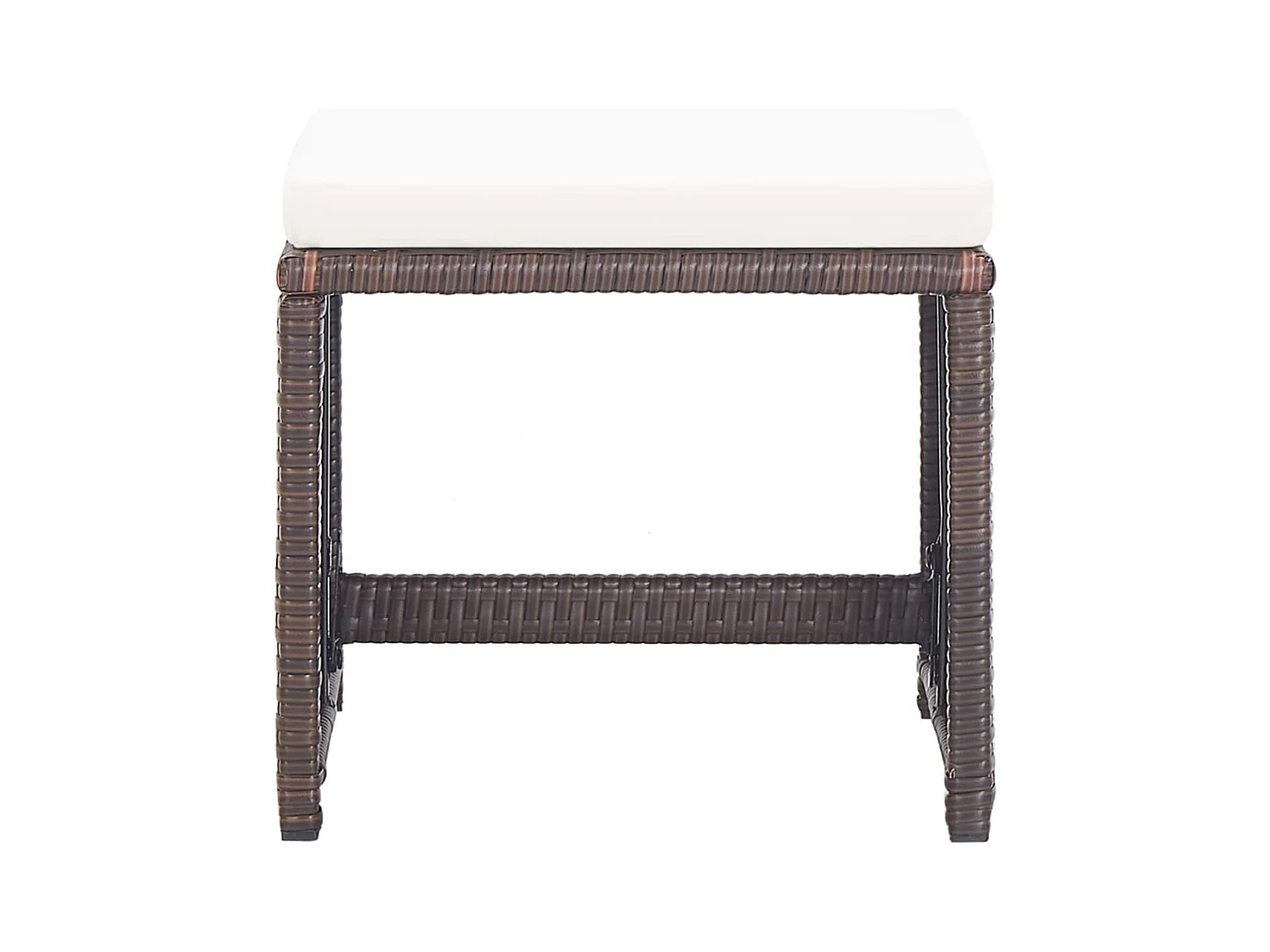 Tuinstoelen set van 2 en kussens Bruin geweven hars