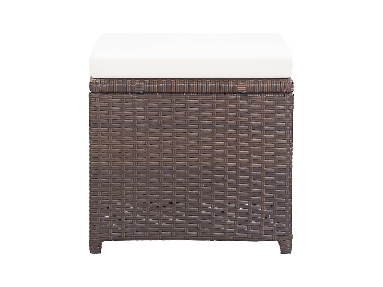 Tuinstoelen set van 2 en kussens Bruin geweven hars